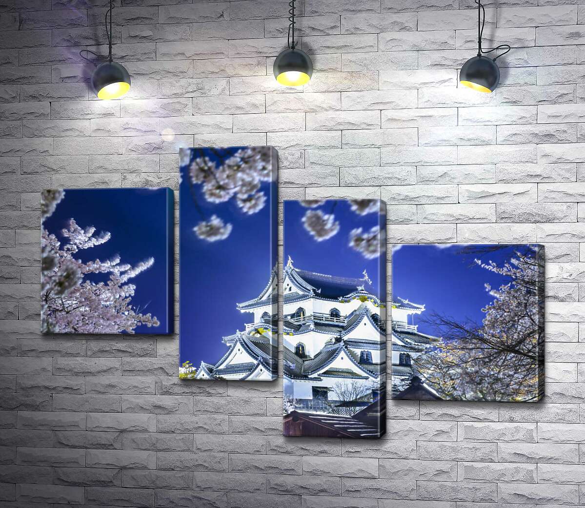

Модульная картина ArtPoster Средневековый японский замок Хикона (Hikone Castle) весной 100x69 см Модуль №20