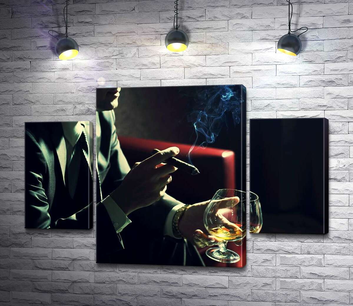 

Модульная картина ArtPoster Сигара и алкоголь: вечерний отдых мужчины 100x69 см Модуль №7