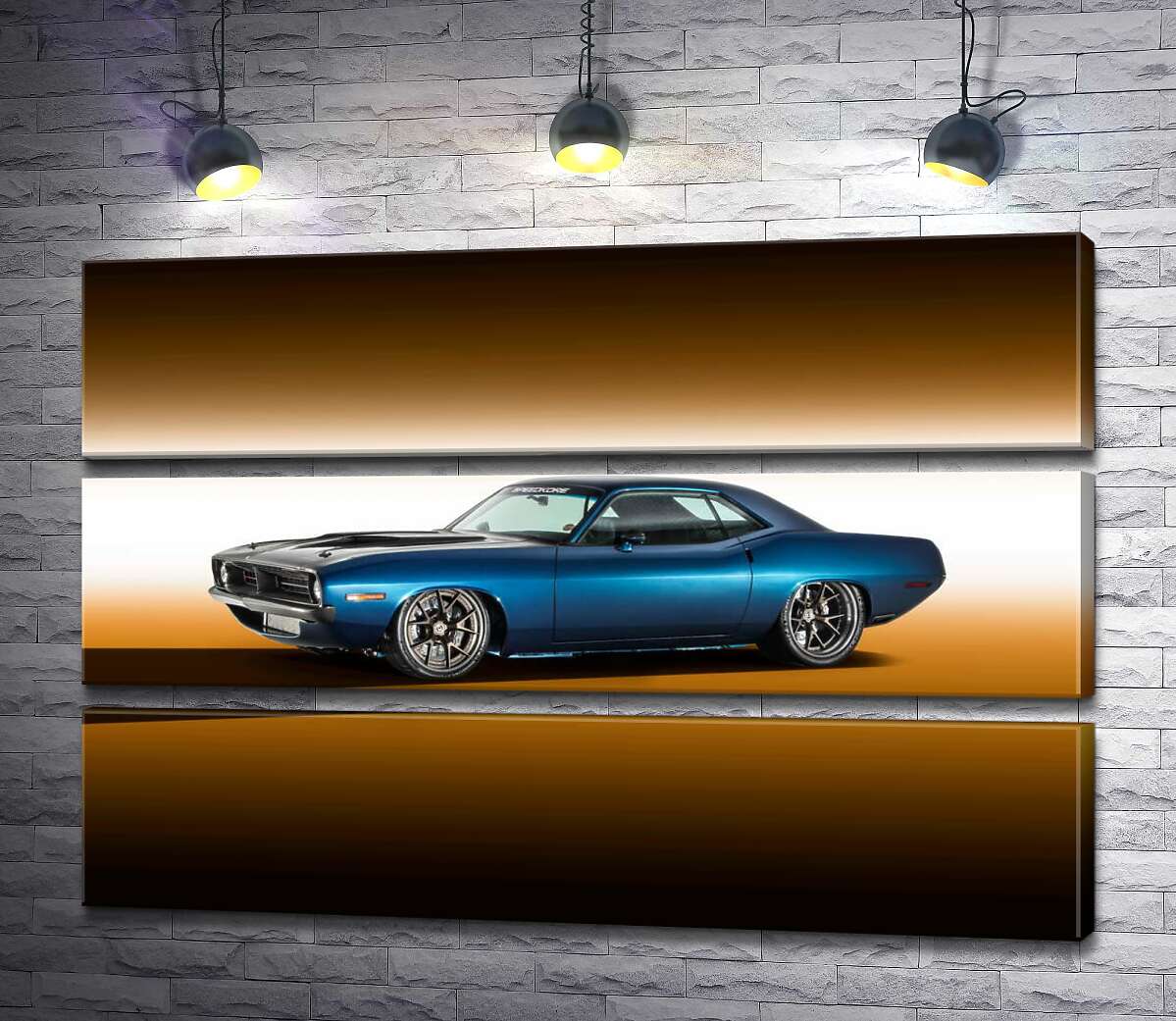 

Модульная картина ArtPoster Синий автомобиль Dodge Muscle 130x87 см Модуль №13