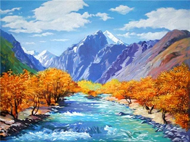 

Картина по номерам JO Y5705 40*50 см Горная речка