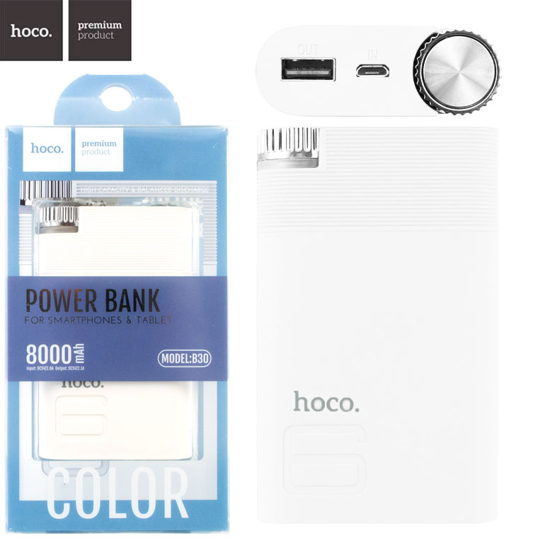 

Power Bank Hoco B30 8000 mAh Original белый