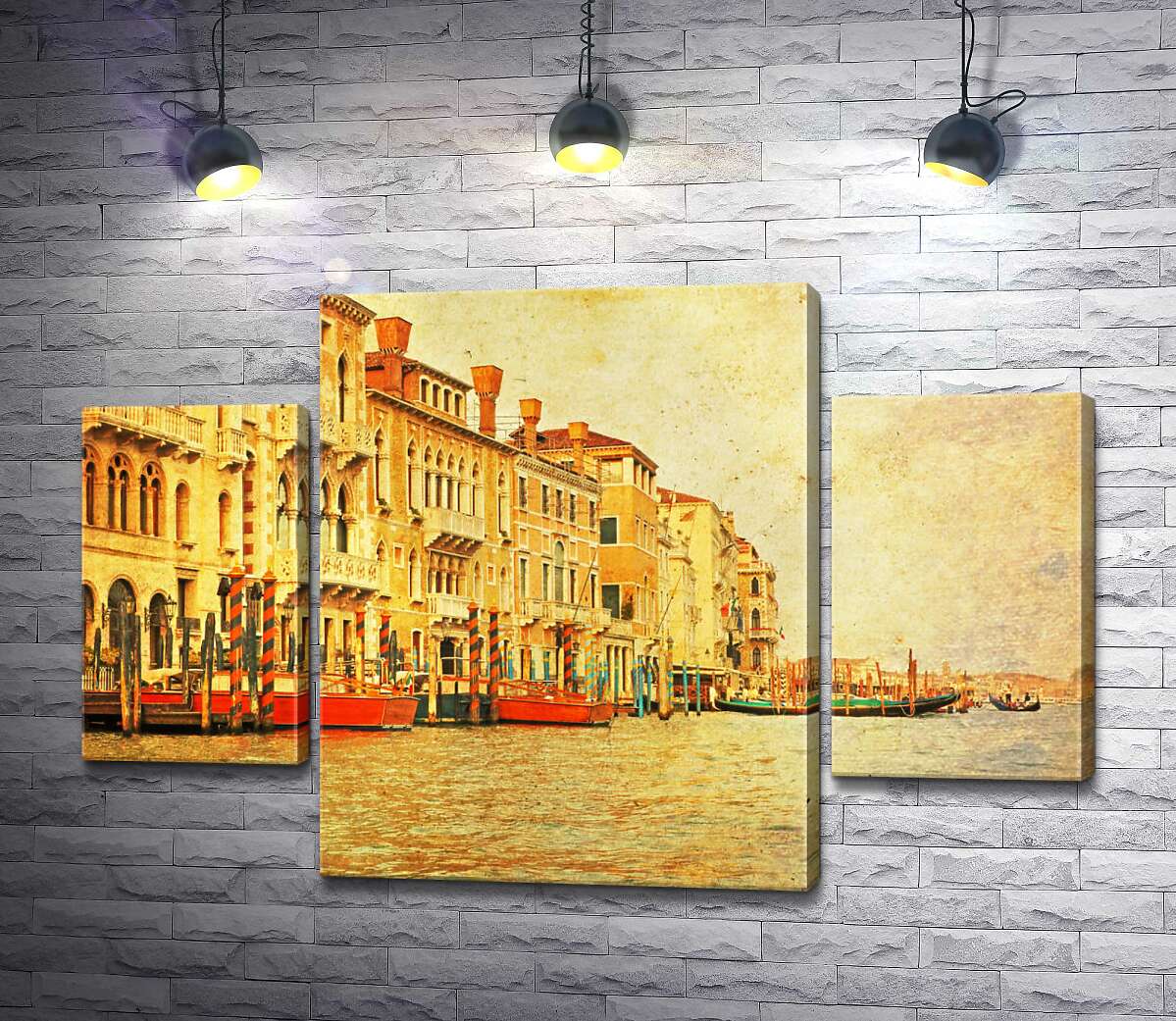 

Модульная картина ArtPoster Традиционный венецианский причал на Гранд-канале (The Grand Canal) 100x68 см Модуль №7