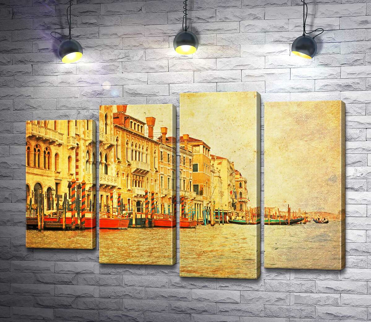 

Модульная картина ArtPoster Традиционный венецианский причал на Гранд-канале (The Grand Canal) 132x88 см Модуль №21