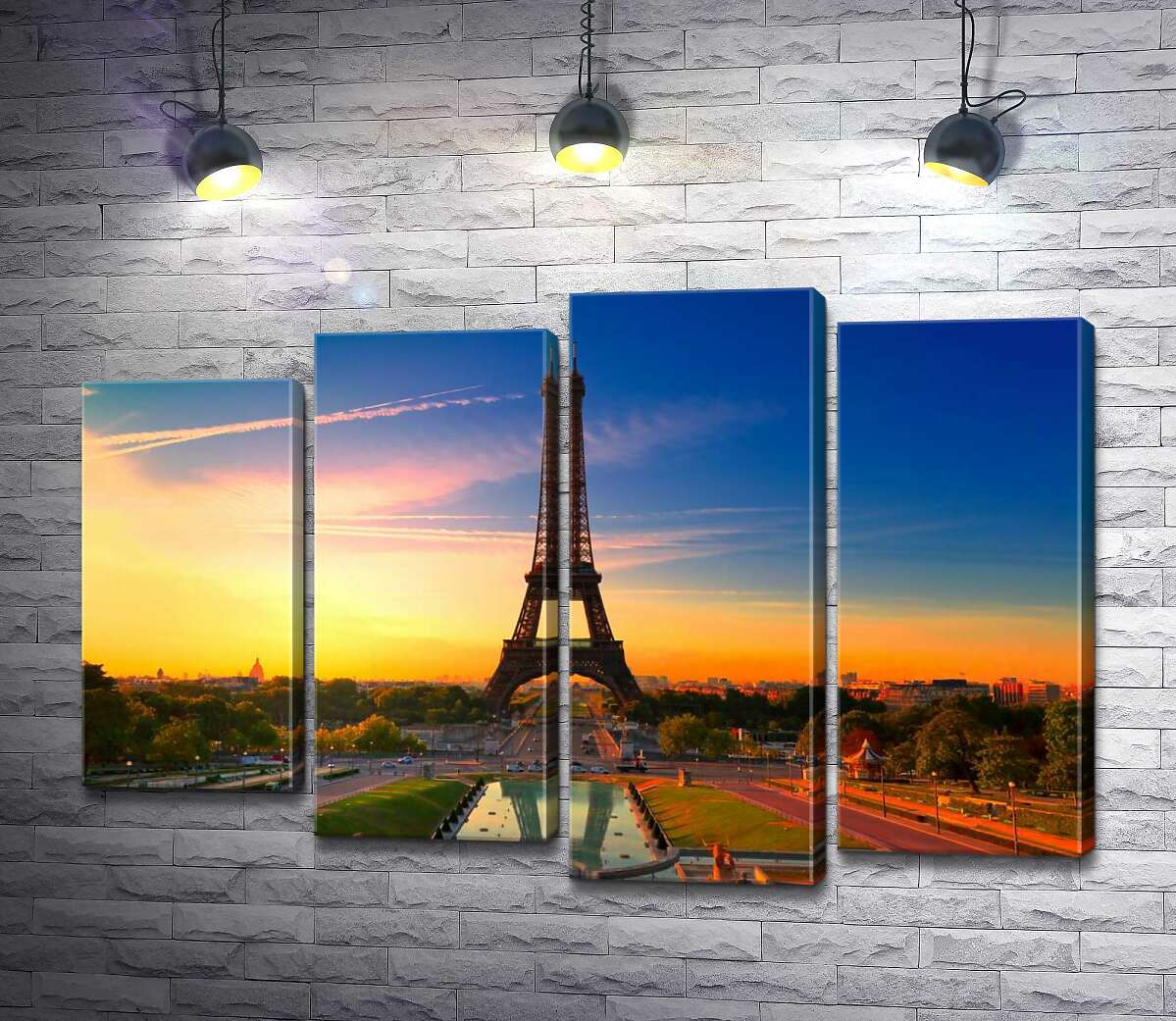 

Модульная картина ArtPoster Утро поднимает лучи на Эйфелеву башню (Eiffel Tower) 132x89 см Модуль №21