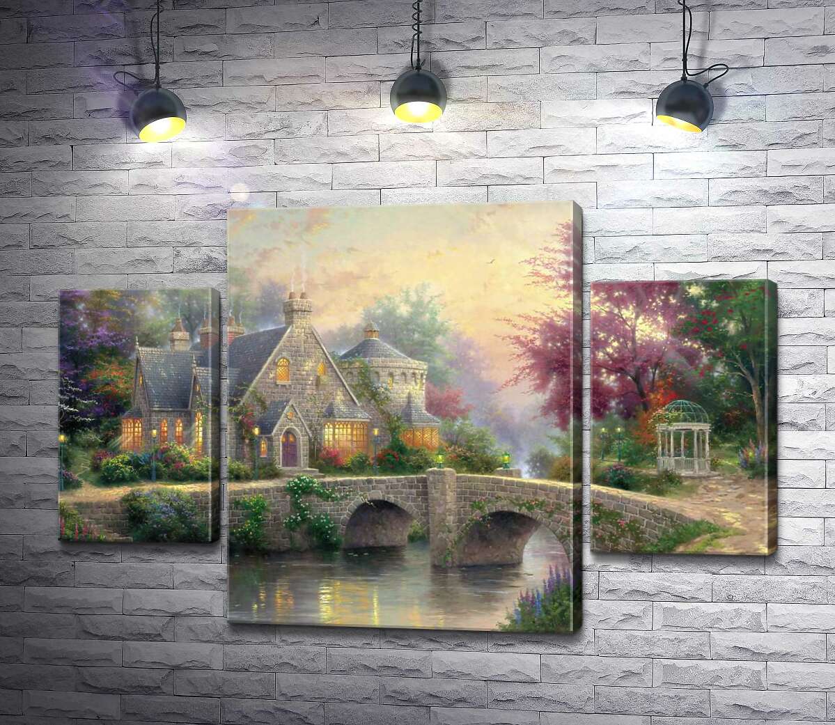 

Модульная картина ArtPoster Усадьба фонарей (Lamplight Manor) - Томас Кинкейд (Thomas Kinkade) 131x89 см Модуль №7