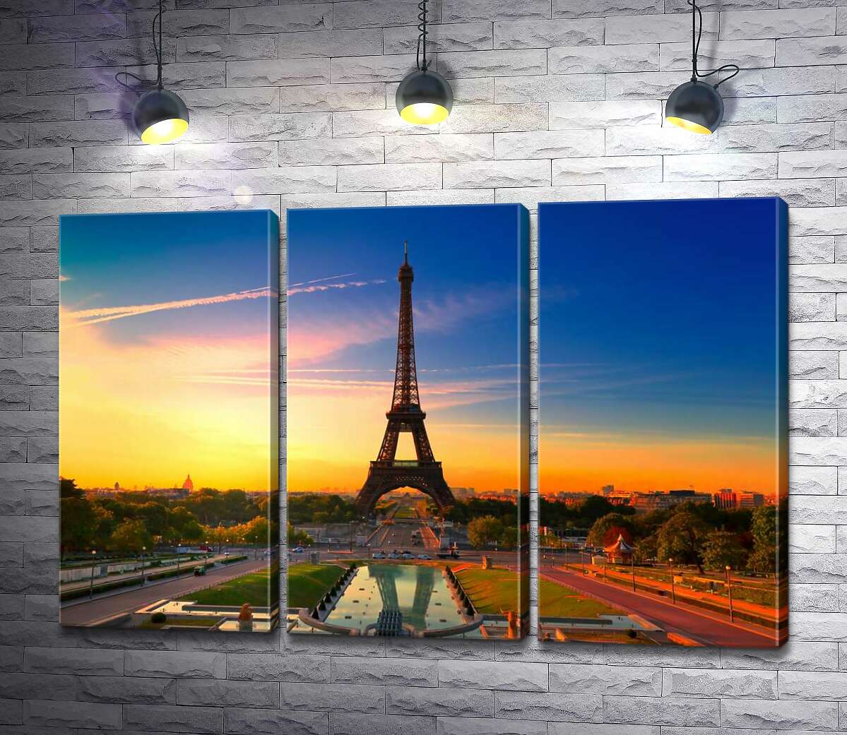 

Модульная картина ArtPoster Утро поднимает лучи на Эйфелеву башню (Eiffel Tower) 102x67 см Модуль №11