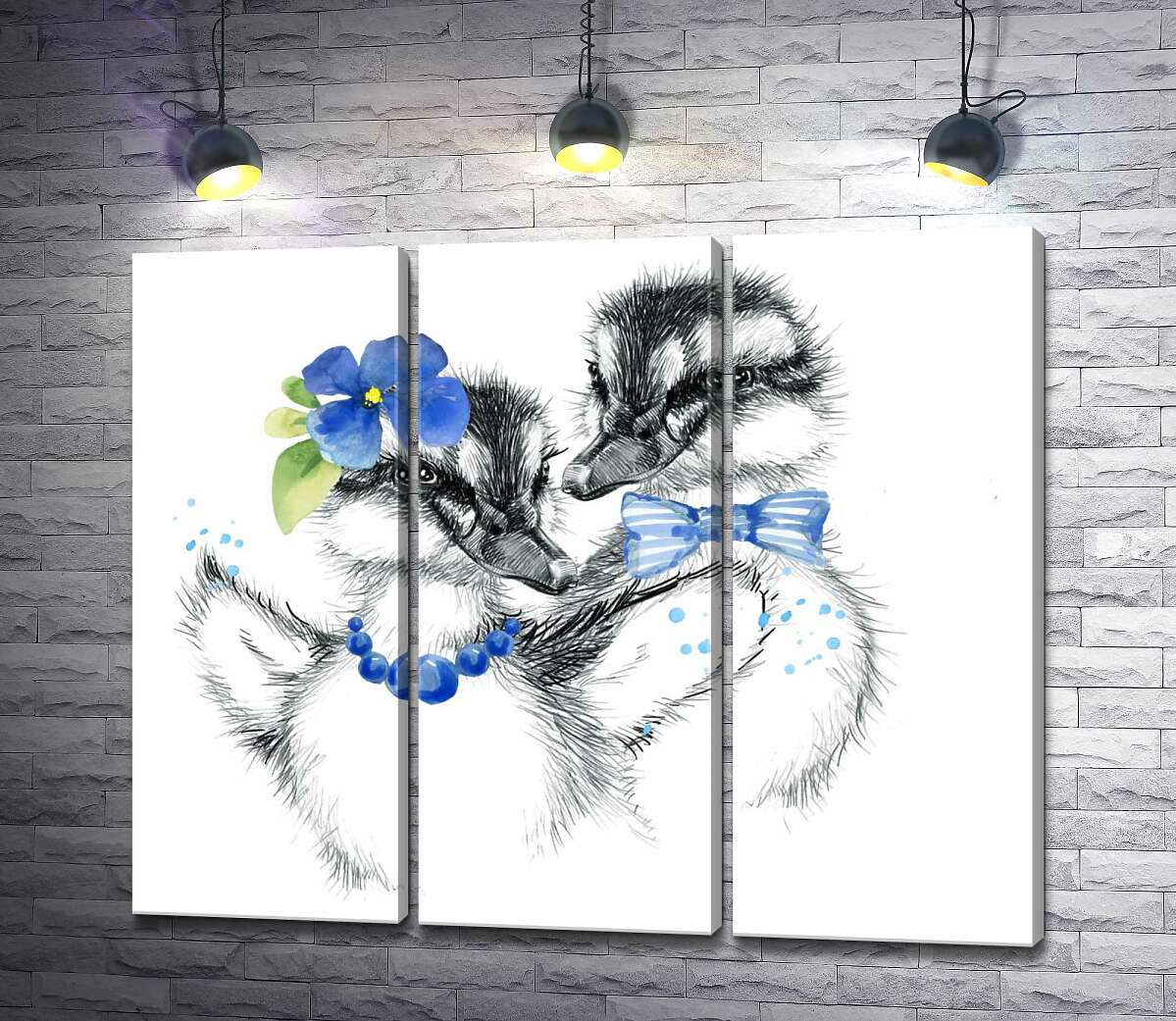 

Модульная картина ArtPoster Утята нарядились в бусы и бабочку 60x51 см Модуль №11