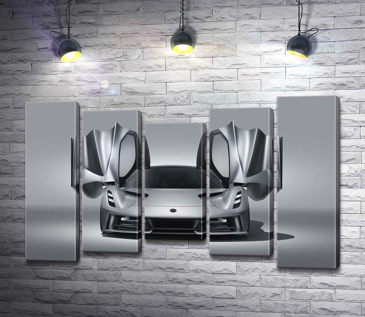 

Модульная картина ArtPoster Утонченность форм спортивного автомобиля Lotus Evija 100x63 см Модуль №28