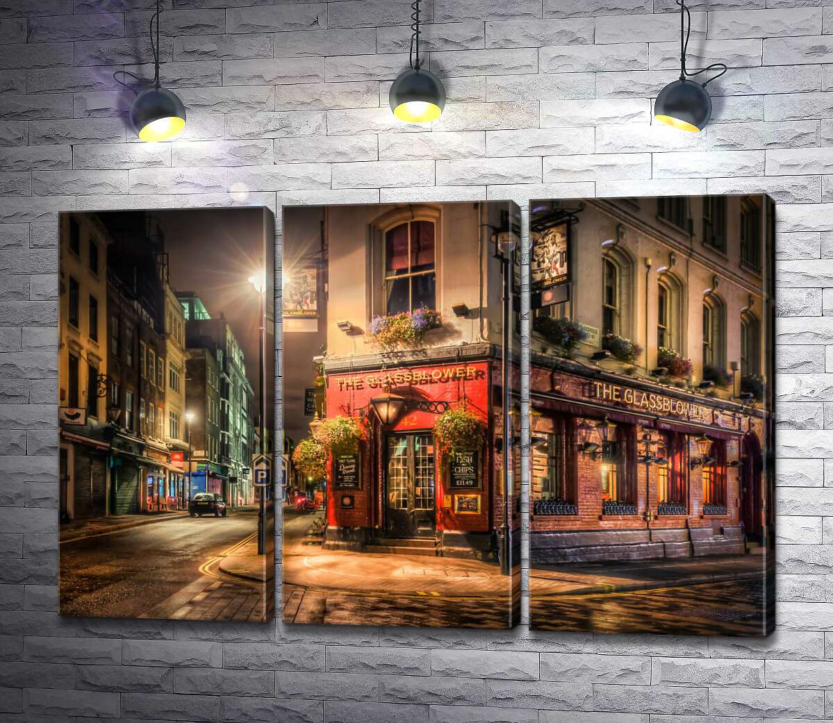 

Модульная картина ArtPoster Уютный магазинчик на углу двух улиц 60x40 см Модуль №11