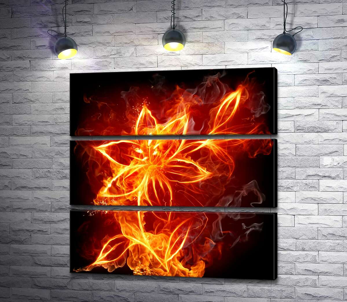 

Модульная картина ArtPoster Тонкие лепестки пламенной лилии 130x132 см Модуль №13