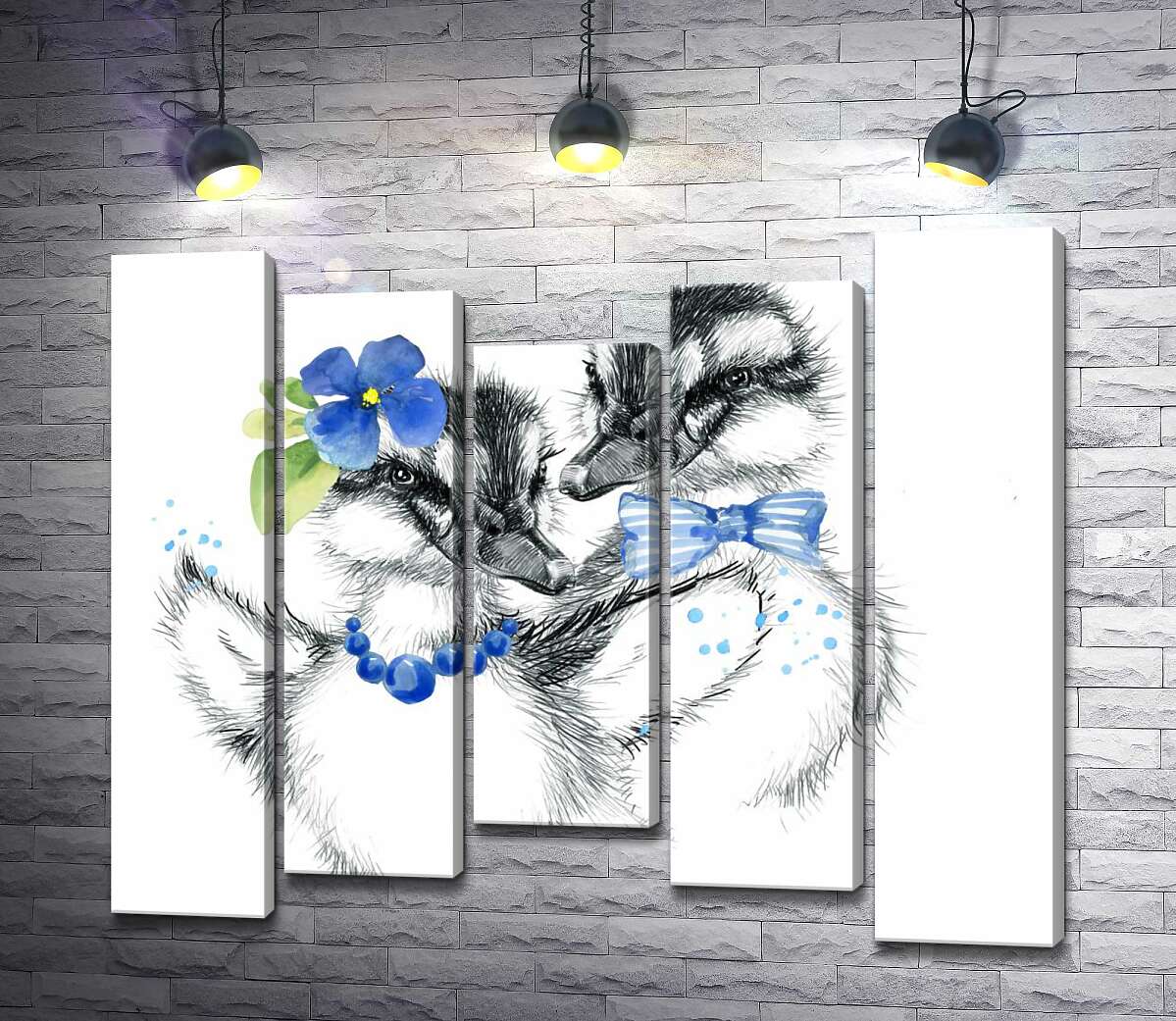 

Модульная картина ArtPoster Утята нарядились в бусы и бабочку 130x111 см Модуль №28