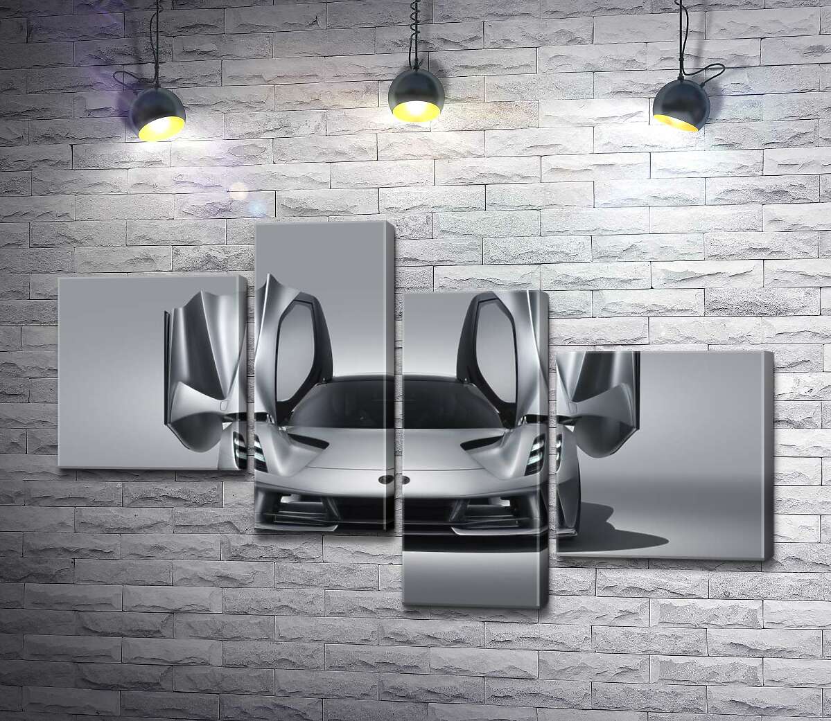 

Модульная картина ArtPoster Утонченность форм спортивного автомобиля Lotus Evija 130x83 см Модуль №20