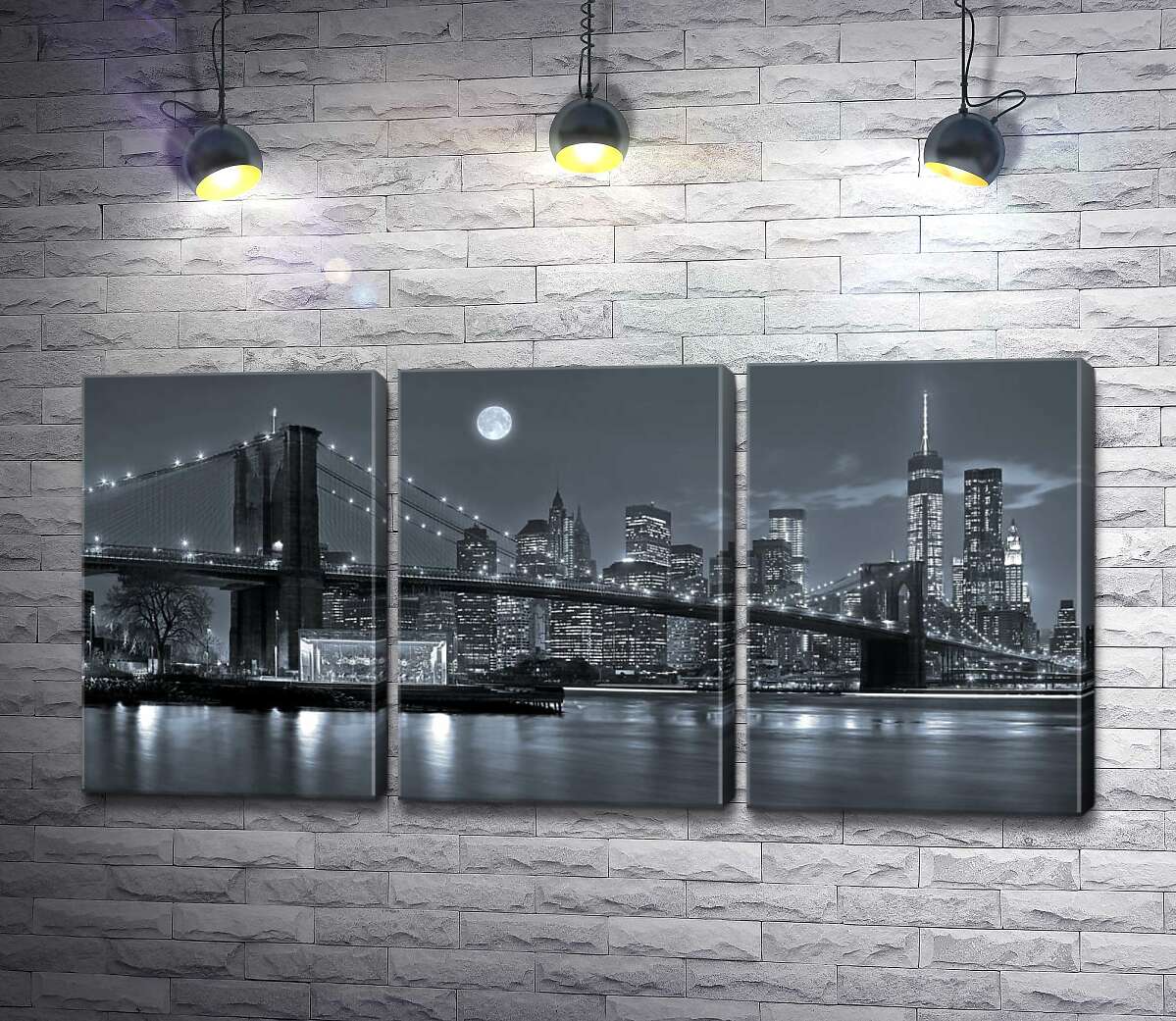 

Модульная картина ArtPoster Тусклый вечер у Бруклинского моста (Brooklyn Bridge) 102x49 см Модуль №11