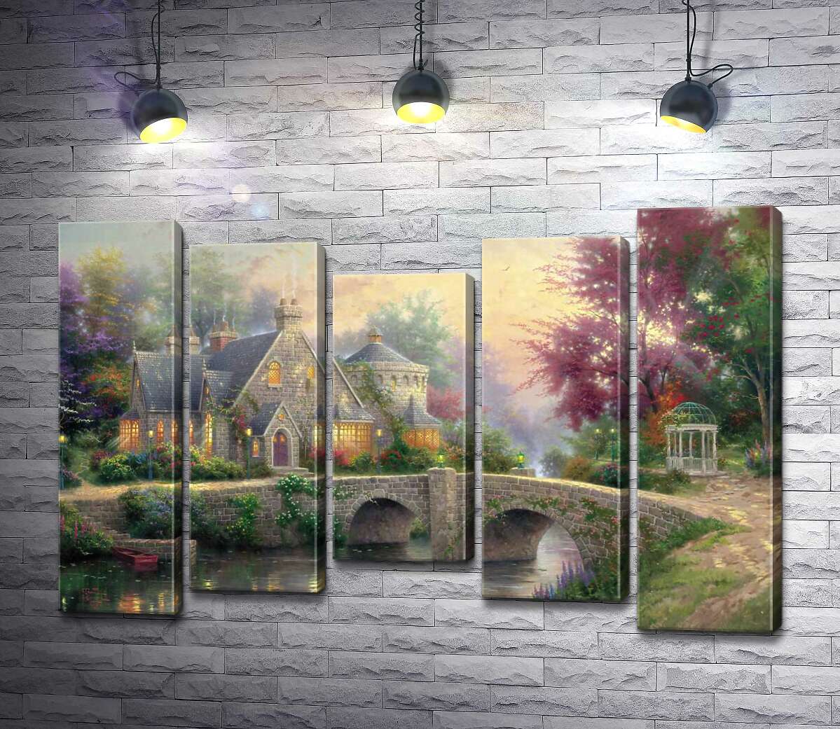 

Модульная картина ArtPoster Усадьба фонарей (Lamplight Manor) - Томас Кинкейд (Thomas Kinkade) 130x88 см Модуль №28