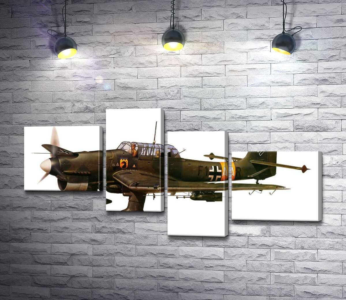 

Модульная картина ArtPoster "Штука" (Junkers Ju 87) немецкий пикирующий бомбардировщик времен Второй мировой войны 130x66 см Модуль №20