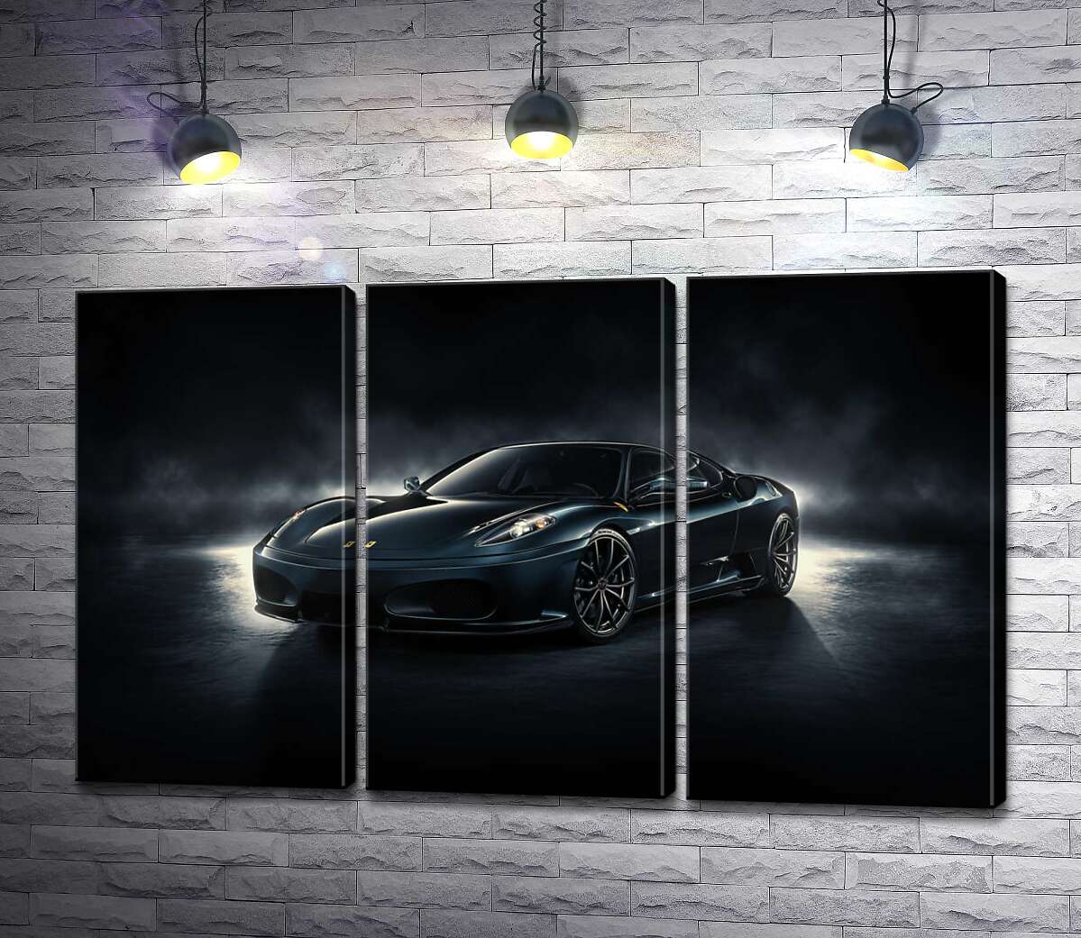 

Модульная картина ArtPoster Черное благородство автомобиля Ferrari F430 102x63 см Модуль №11