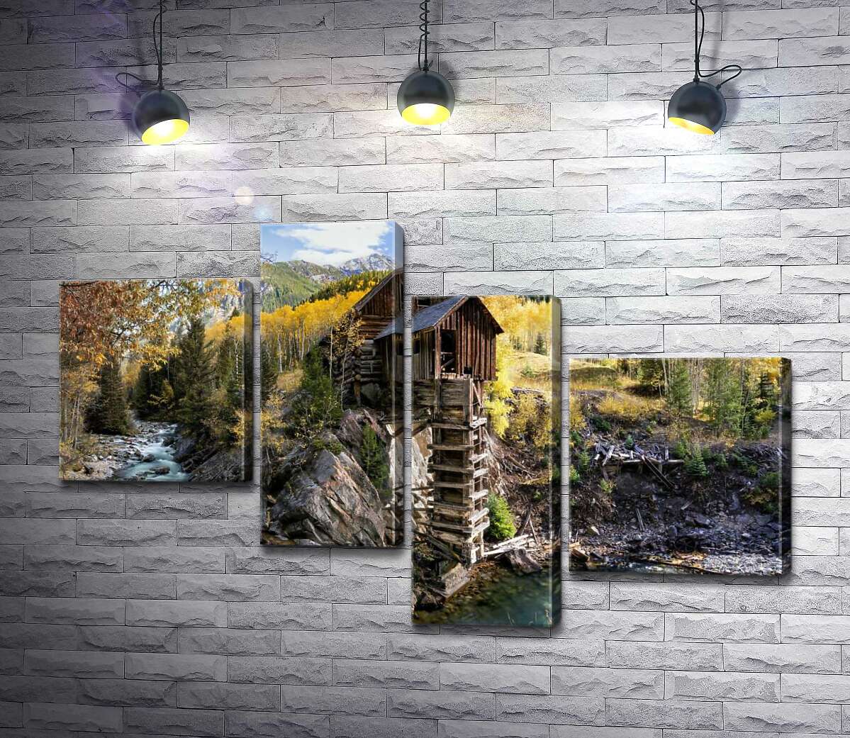 

Модульная картина ArtPoster Хрустальная мельница (Crystal Mill) среди осенних гор штата Колорадо 130x85 см Модуль №20