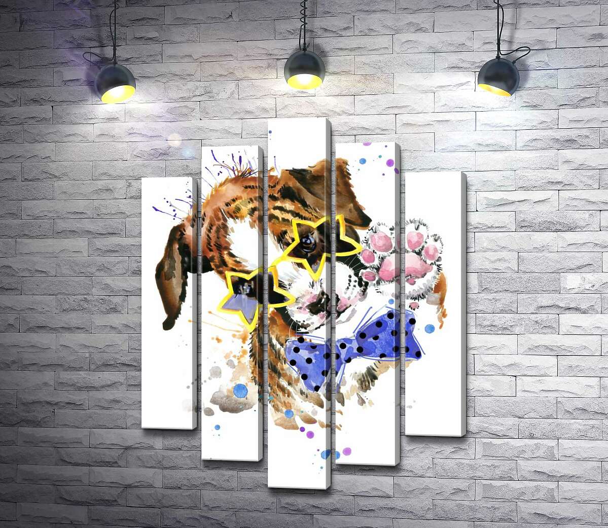 

Модульная картина ArtPoster Щенок в звездных очках 100x137 см Модуль №26