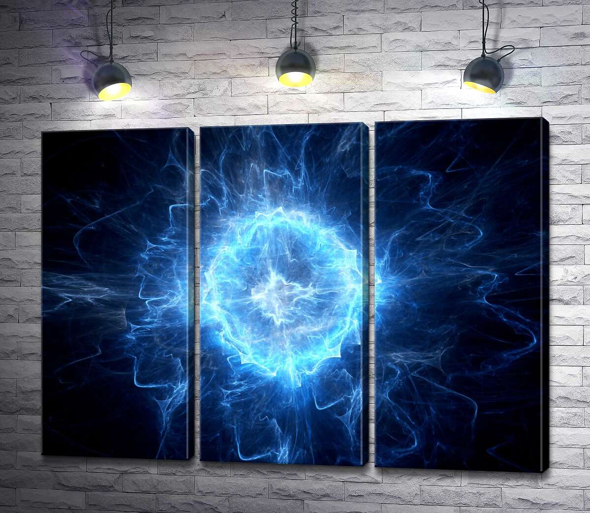 

Модульная картина ArtPoster Яркие волны скопления энергии 60x45 см Модуль №11