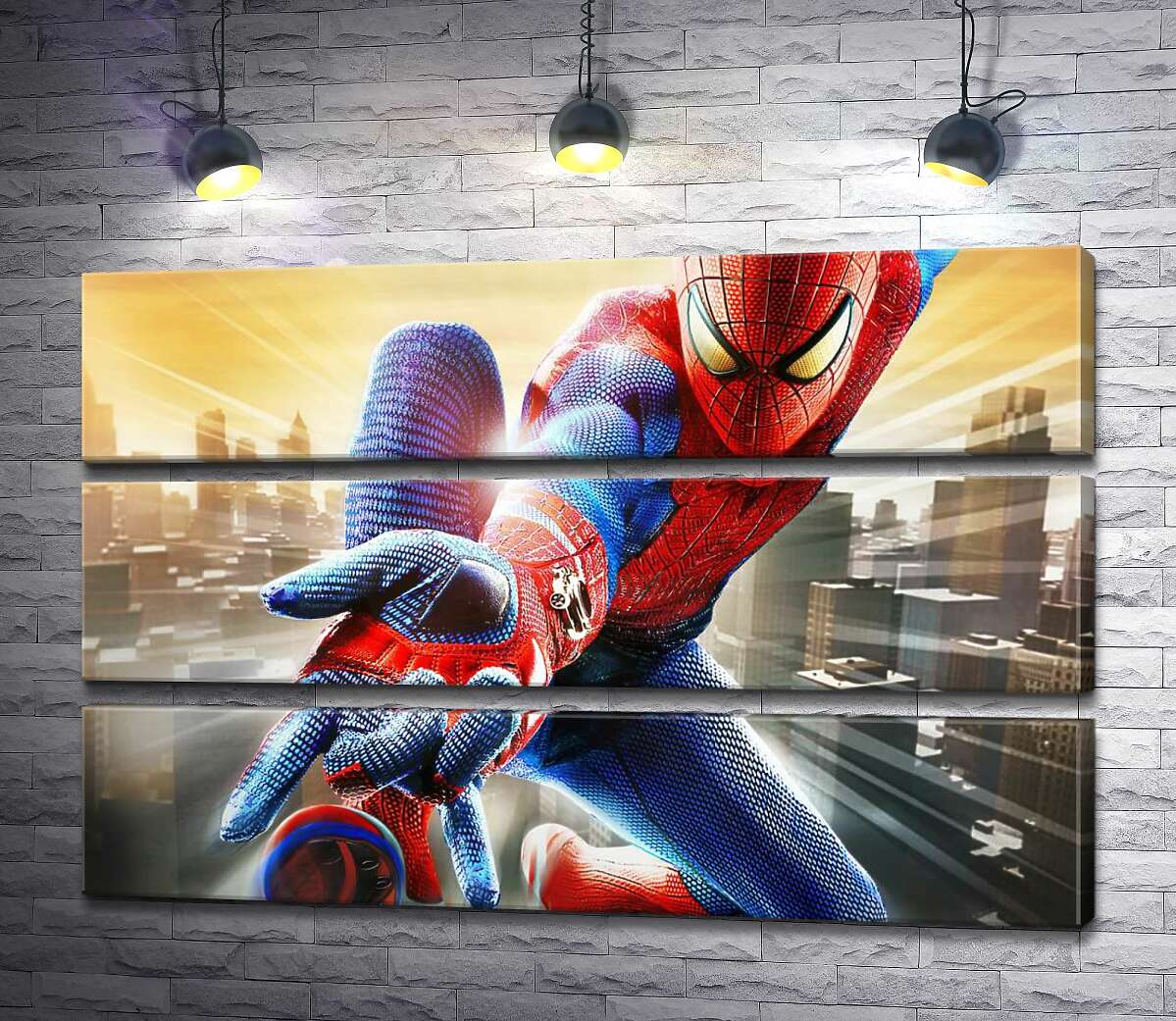 

Модульная картина ArtPoster Человек-паук (Spider-Man) в полете выпускает свое оружие 130x84 см Модуль №13