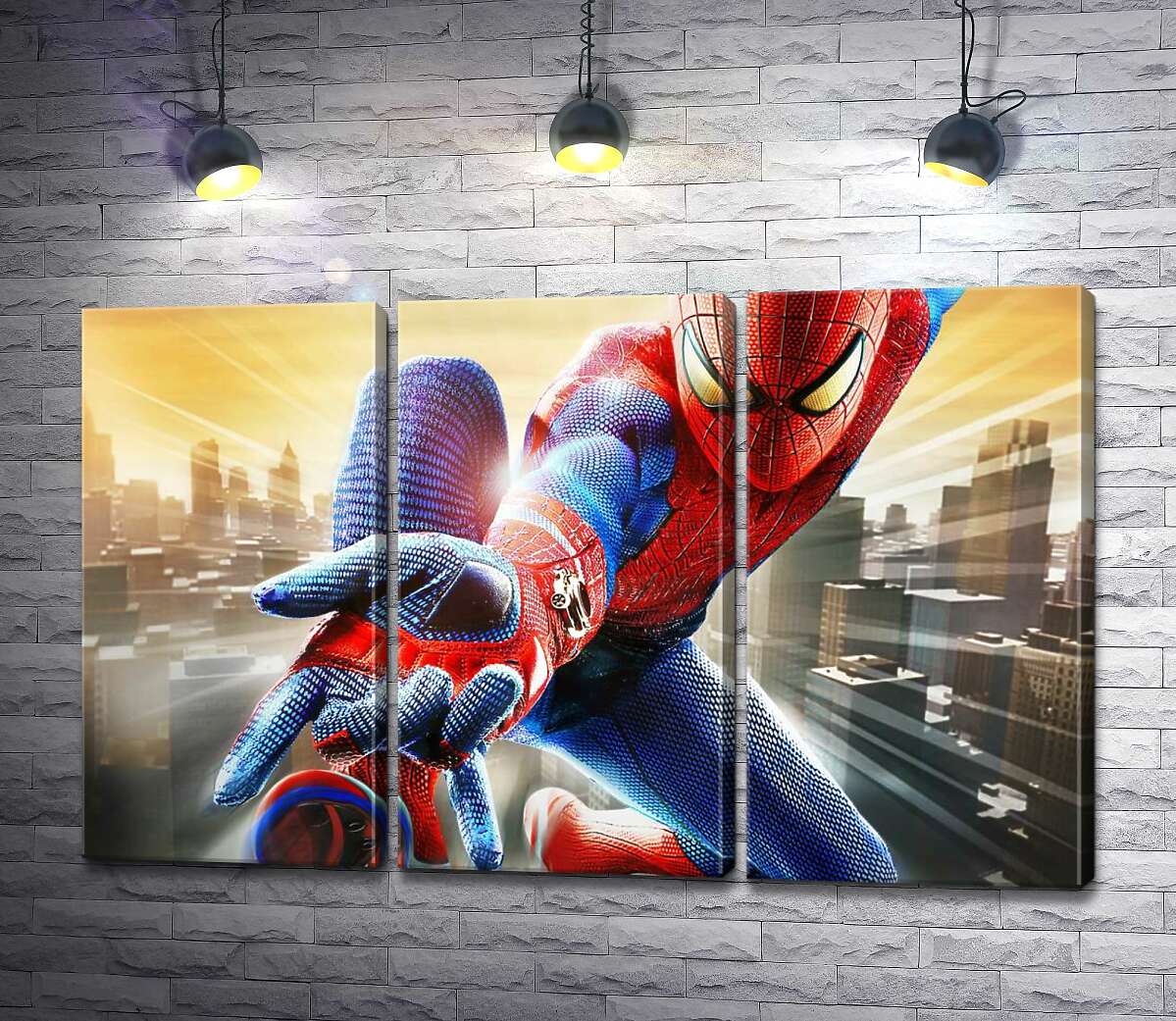 

Модульная картина ArtPoster Человек-паук (Spider-Man) в полете выпускает свое оружие 132x83 см Модуль №11