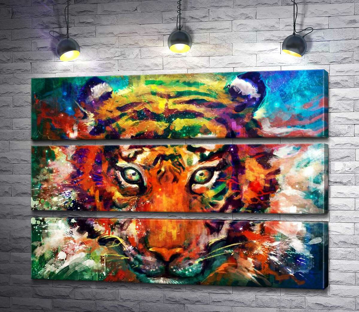 

Модульная картина ArtPoster Цветные оттенки шерсти тигра 100x72 см Модуль №13