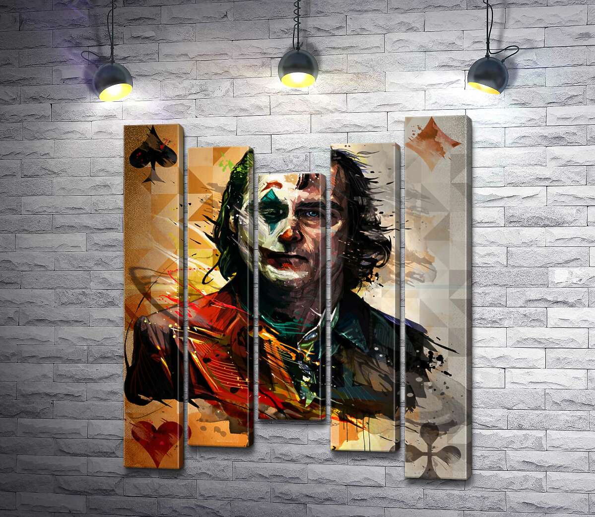 

Модульная картина ArtPoster Человеческая сущность в образе Джокера на игральной карте 100x122 см Модуль №28
