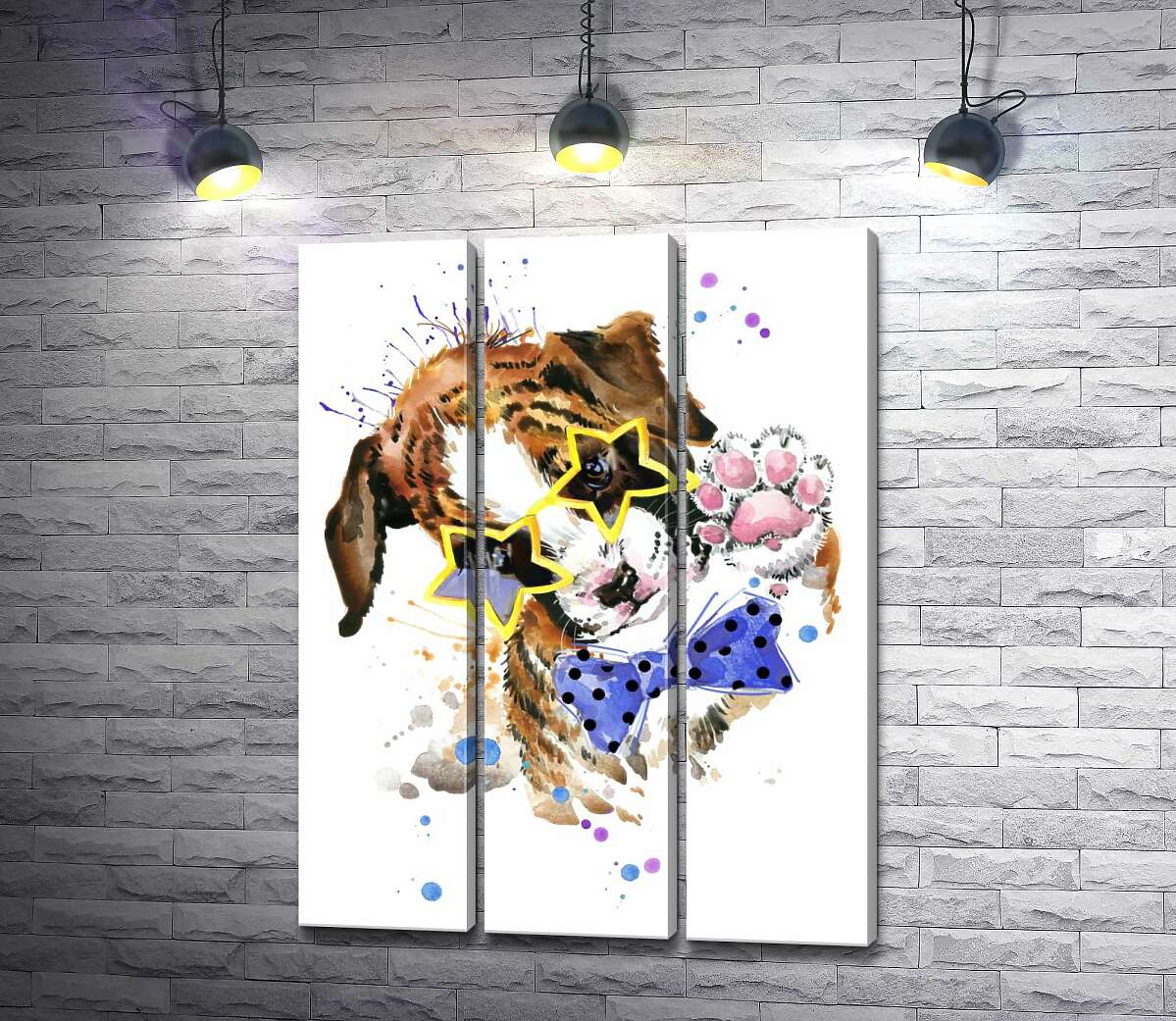 

Модульная картина ArtPoster Щенок в звездных очках 60x82 см Модуль №11