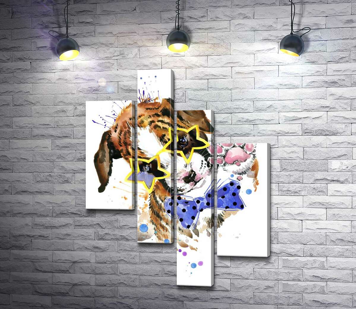

Модульная картина ArtPoster Щенок в звездных очках 130x178 см Модуль №20