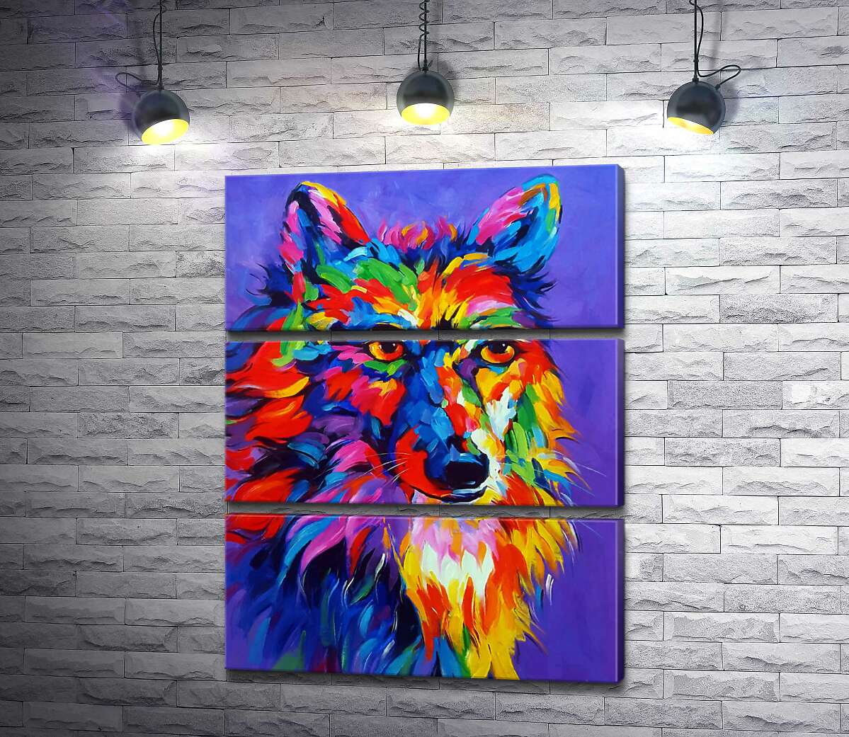 

Модульная картина ArtPoster Цветная шерсть волка 50x66 см Модуль №13