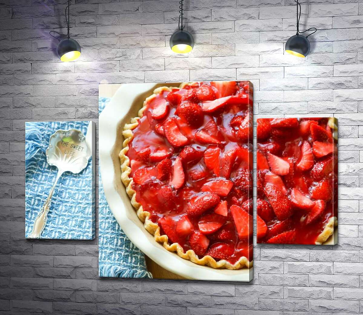 

Модульная картина ArtPoster Яркий пирог с сочной клубникой 100x73 см Модуль №7