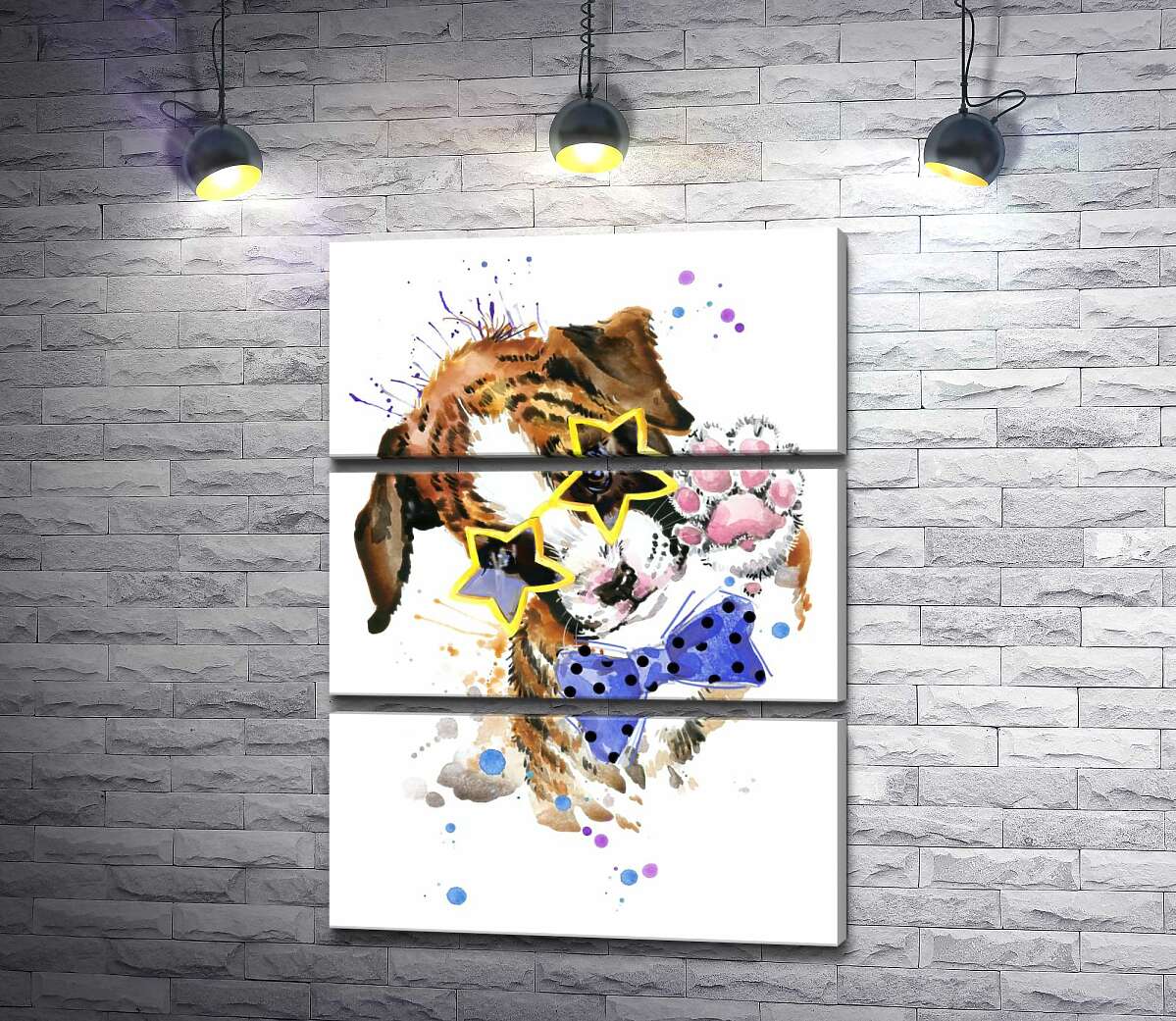 

Модульная картина ArtPoster Щенок в звездных очках 50x69 см Модуль №13