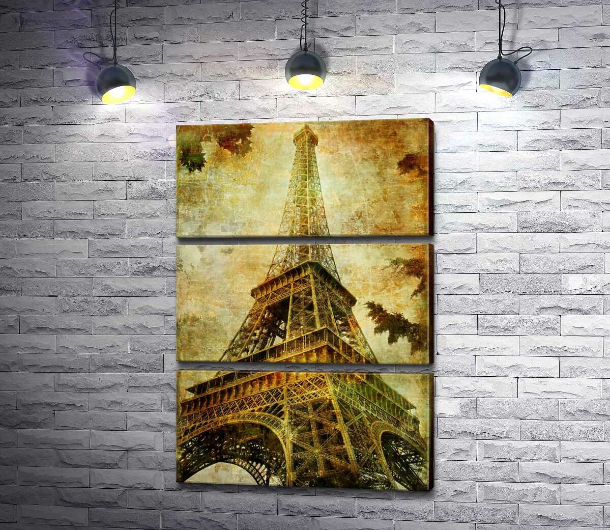 

Модульная картина ArtPoster Эйфелева башня величаво поднимается вверх 50x72 см Модуль №13