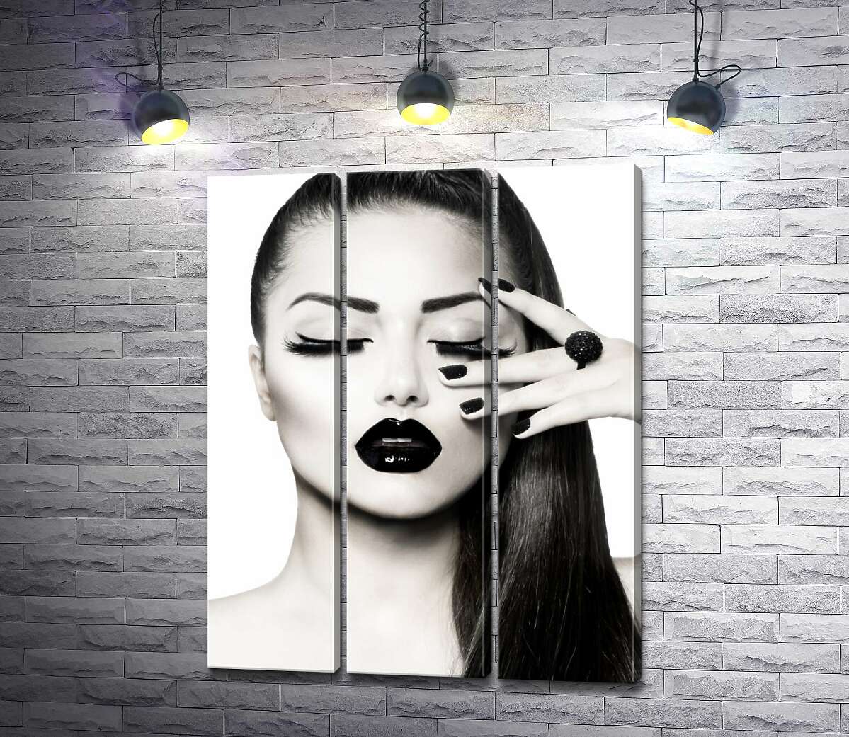 

Модульная картина ArtPoster Черно-белая утонченность портрета девушки 132x170 см Модуль №11