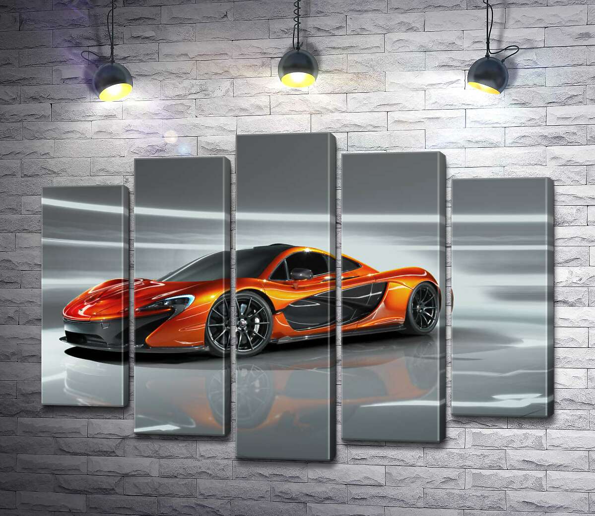 

Модульная картина ArtPoster Янтарный блеск спортивного автомобиля McLaren P1 100x75 см Модуль №26