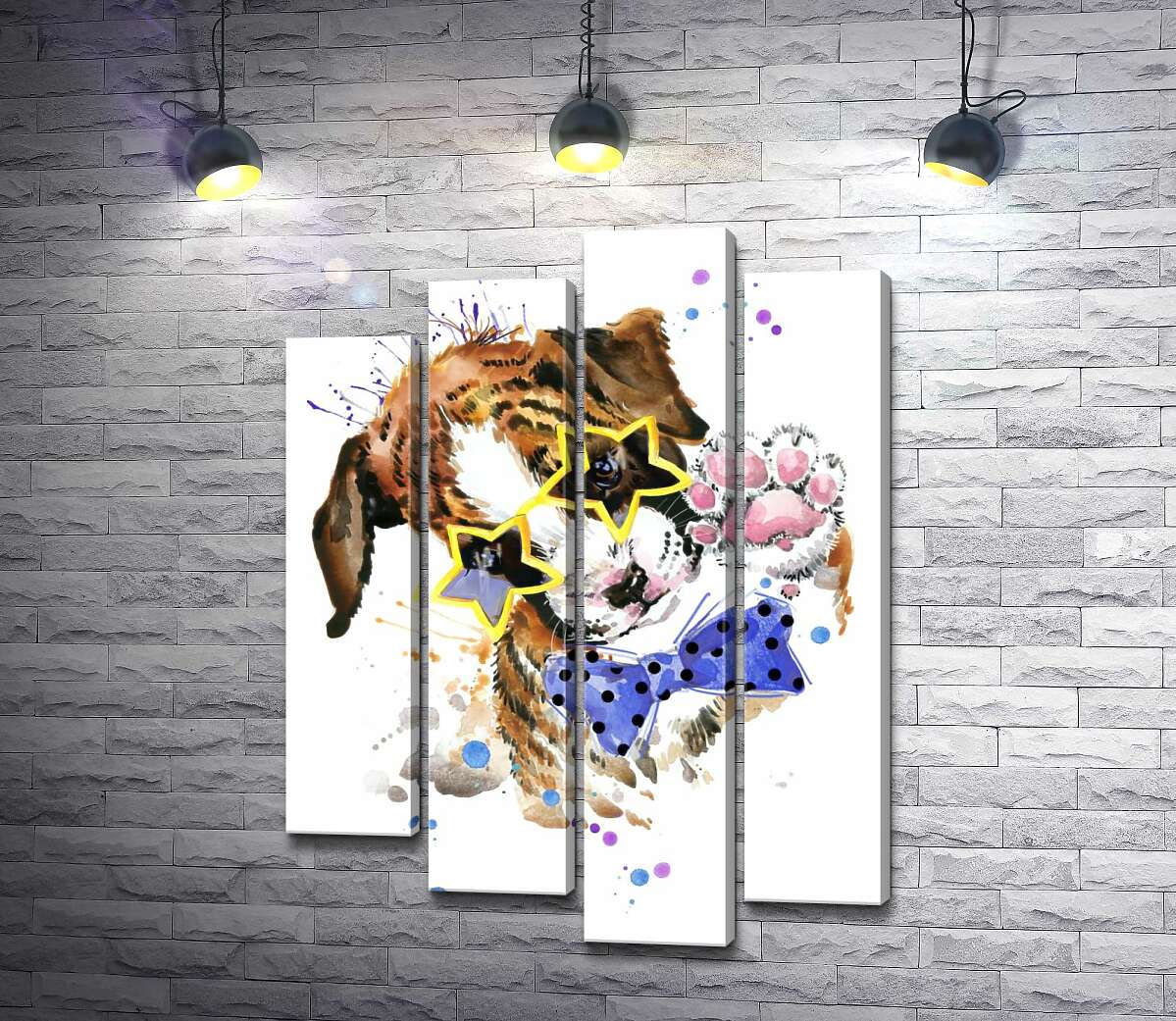 

Модульная картина ArtPoster Щенок в звездных очках 80x111 см Модуль №21