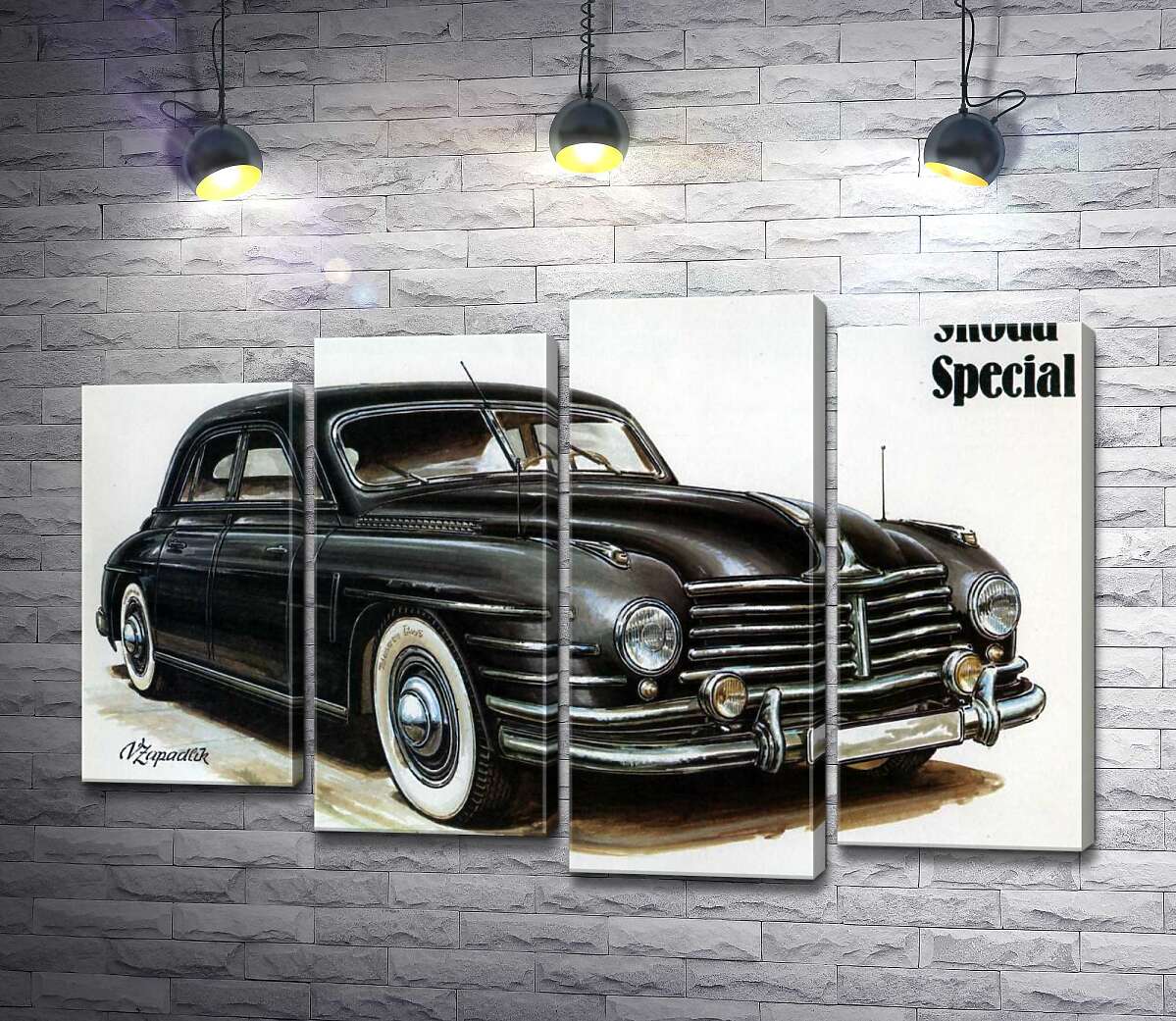 

Модульная картина ArtPoster Черный автомобиль Skoda Special 80x53 см Модуль №21