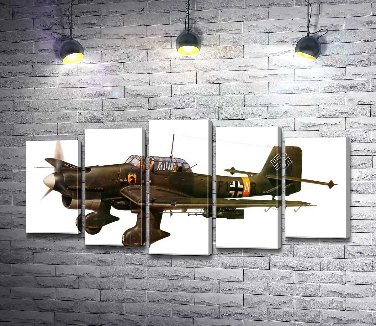 

Модульная картина ArtPoster "Штука" (Junkers Ju 87) немецкий пикирующий бомбардировщик времен Второй мировой войны 130x67 см Модуль №26