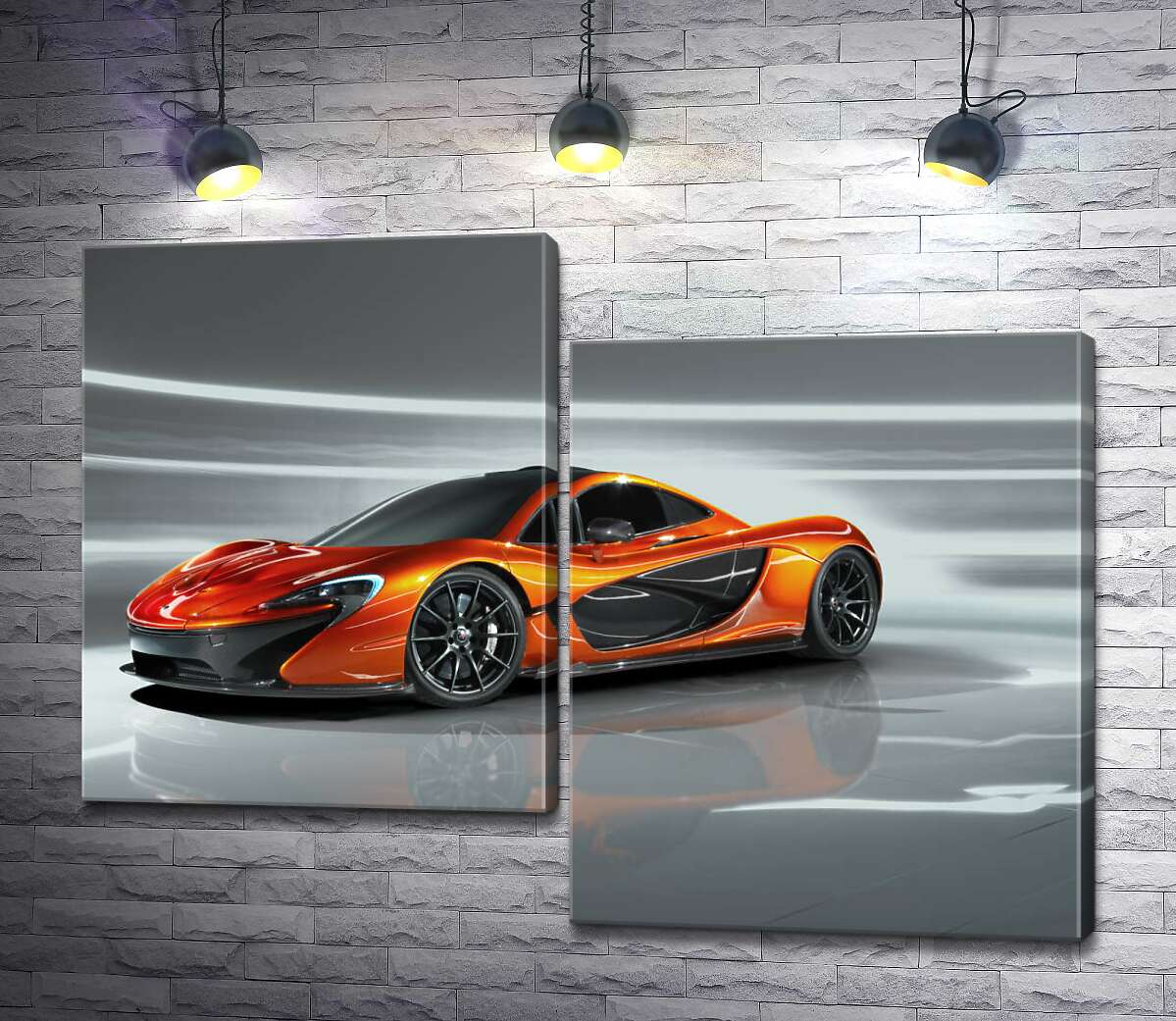 

Модульная картина ArtPoster Янтарный блеск спортивного автомобиля McLaren P1 130x99 см Модуль №5