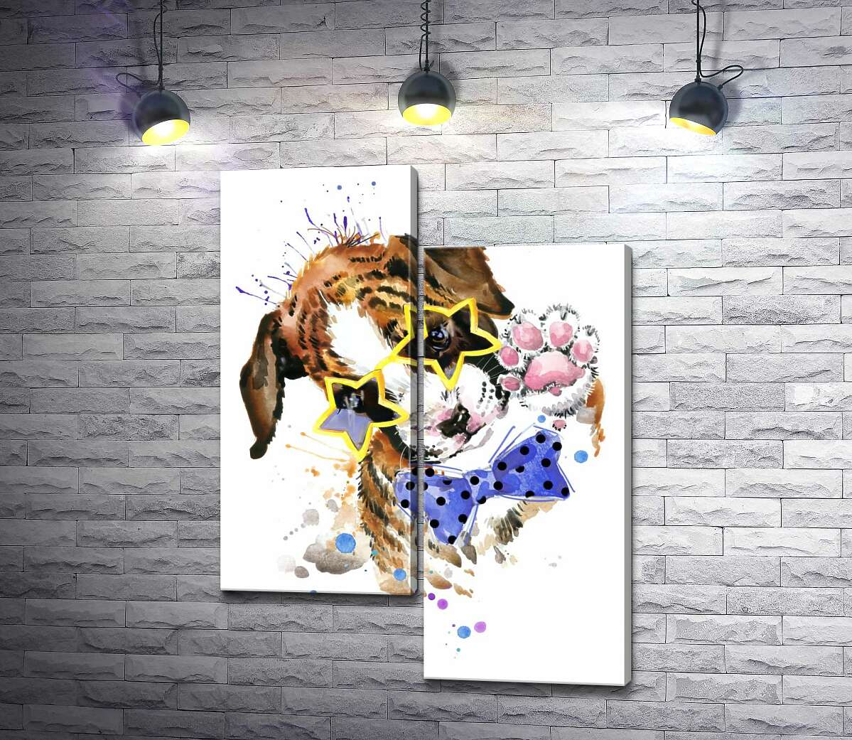 

Модульная картина ArtPoster Щенок в звездных очках 100x137 см Модуль №5