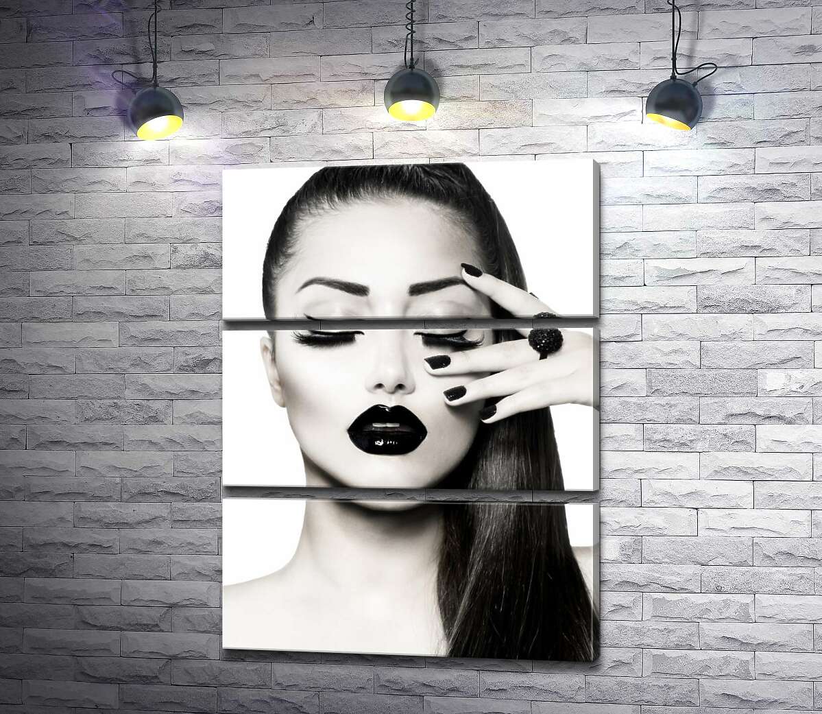 

Модульная картина ArtPoster Черно-белая утонченность портрета девушки 50x66 см Модуль №13