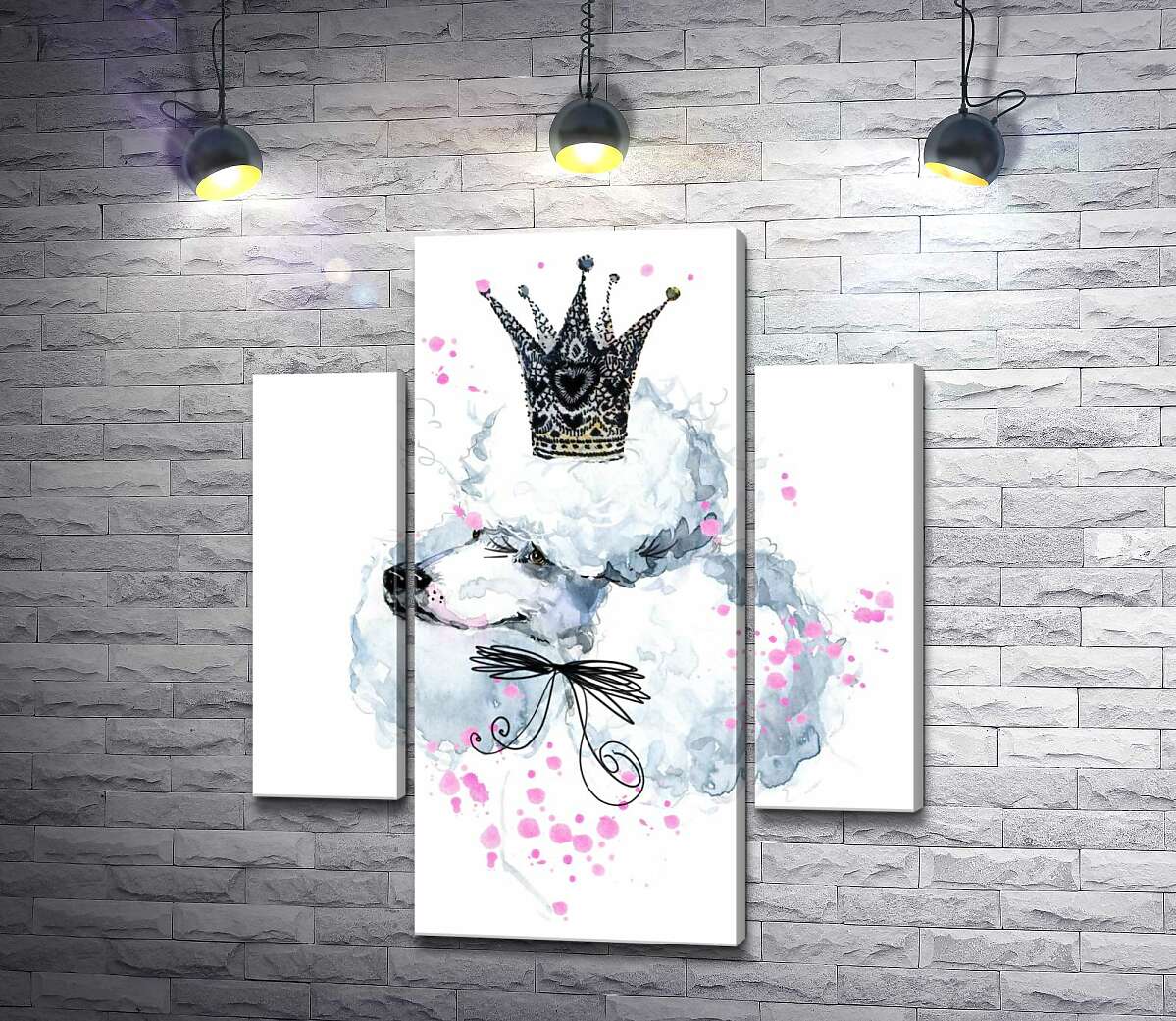 

Модульная картина ArtPoster Элегантный пудель с ажурной короной на голове 80x95 см Модуль №7