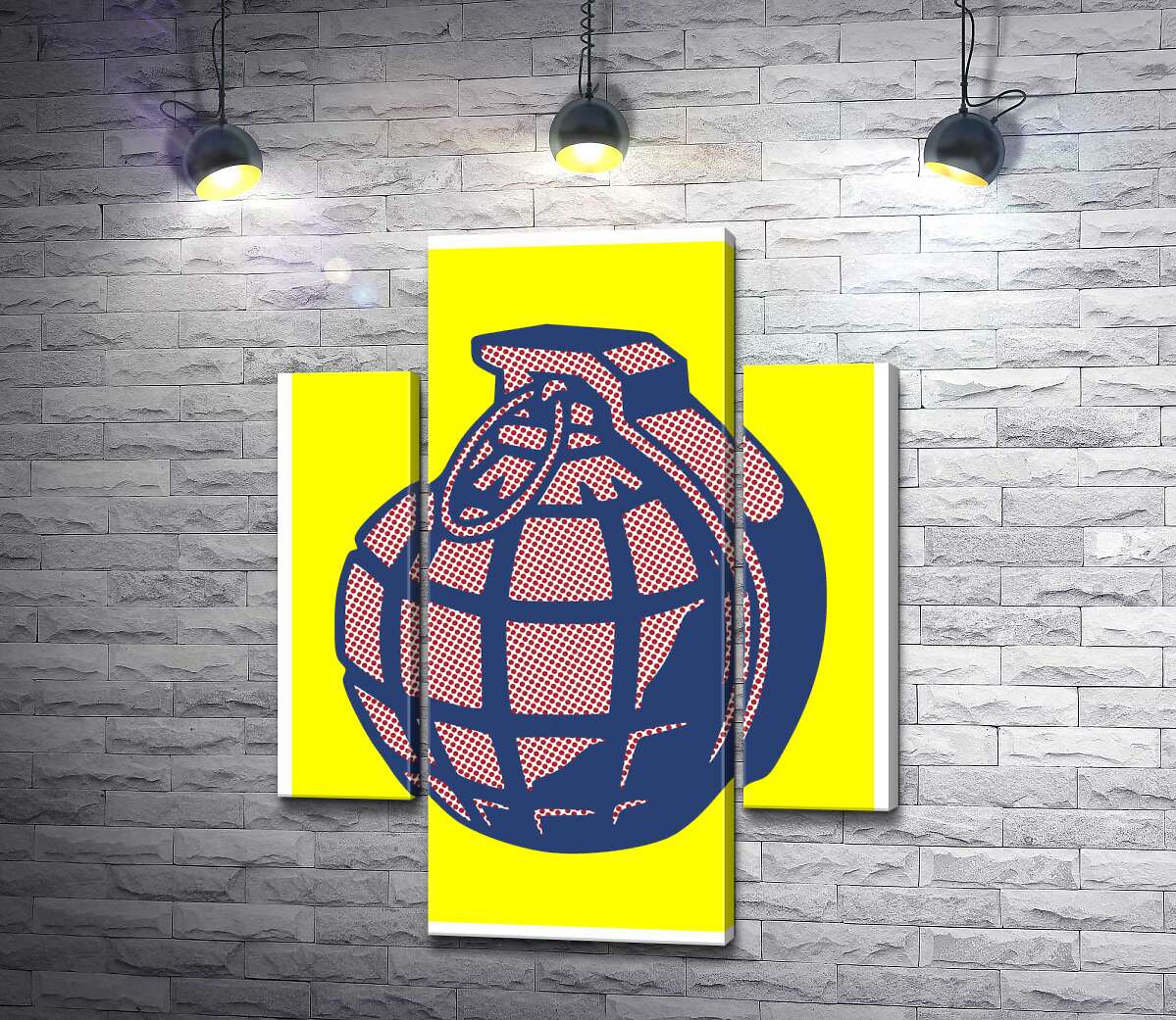 

Модульная картина ArtPoster Яркий арт ручной гранаты 100x130 см Модуль №7