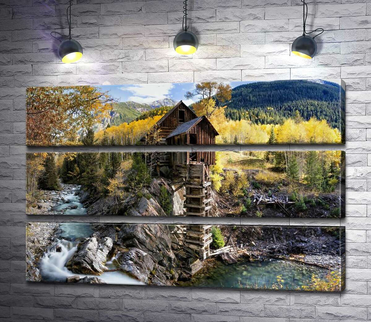 

Модульная картина ArtPoster Хрустальная мельница (Crystal Mill) среди осенних гор штата Колорадо 130x84 см Модуль №13