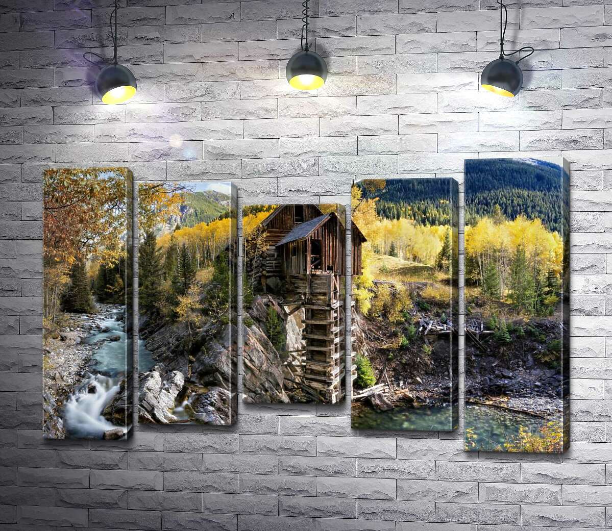

Модульная картина ArtPoster Хрустальная мельница (Crystal Mill) среди осенних гор штата Колорадо 130x85 см Модуль №28