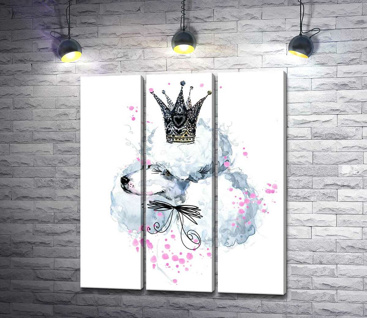 

Модульная картина ArtPoster Элегантный пудель с ажурной короной на голове 60x71 см Модуль №11