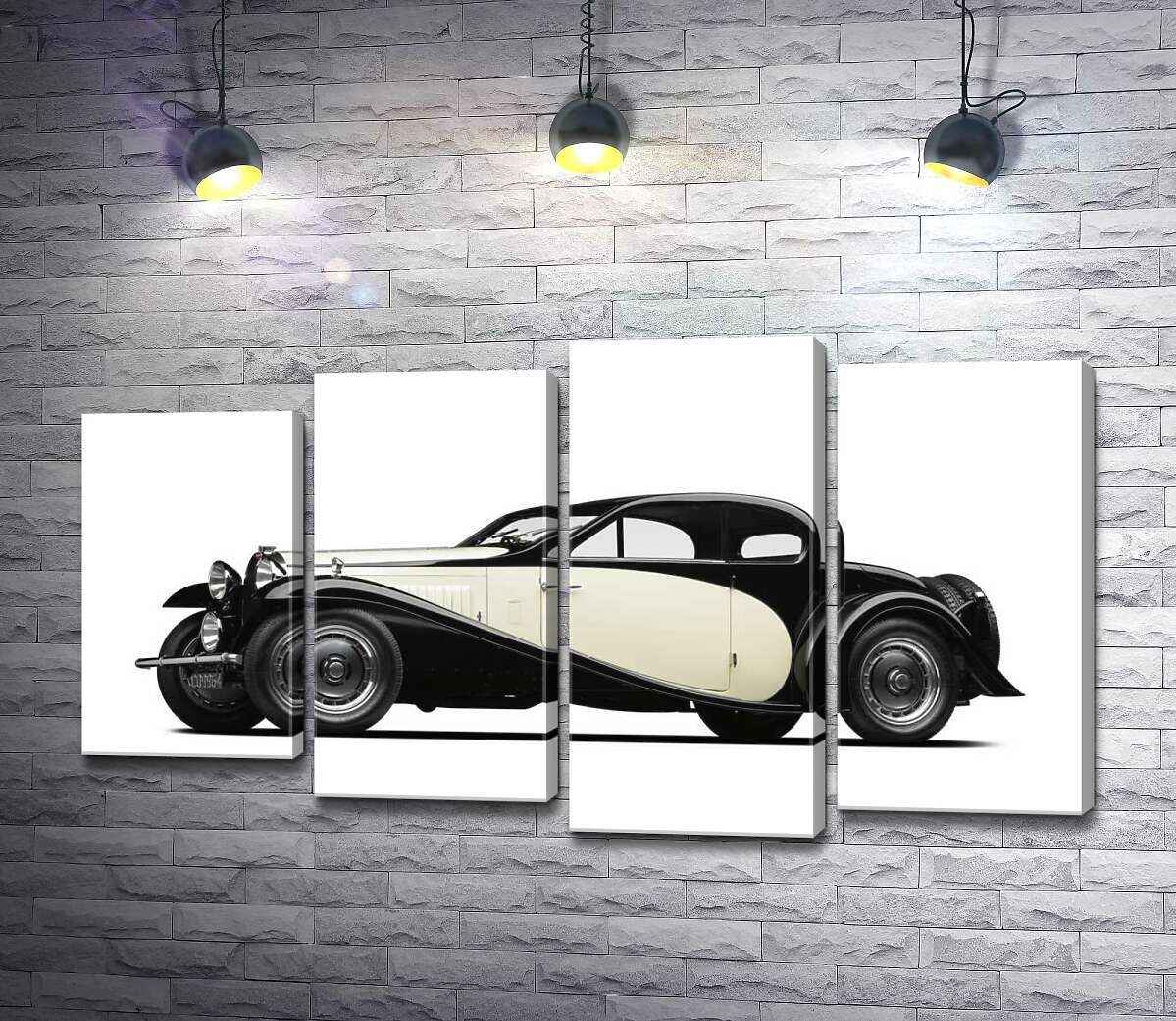 

Модульная картина ArtPoster Элегантный французский автомобиль Бугатти (Bugatti Type 46) 132x75 см Модуль №21