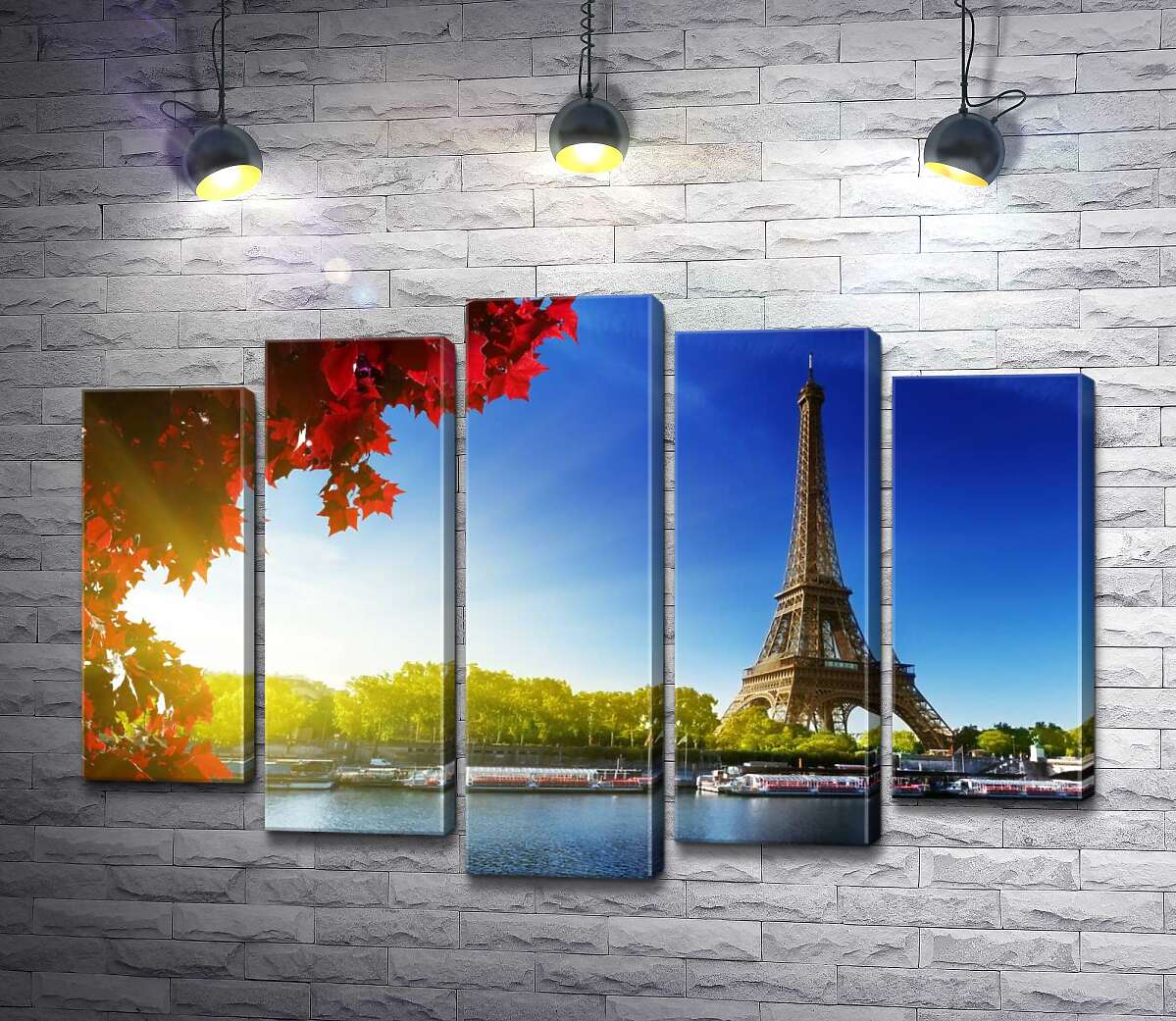 

Модульная картина ArtPoster Эйфелева башня (Eiffel tower) возвышается за Сеной 100x70 см Модуль №26