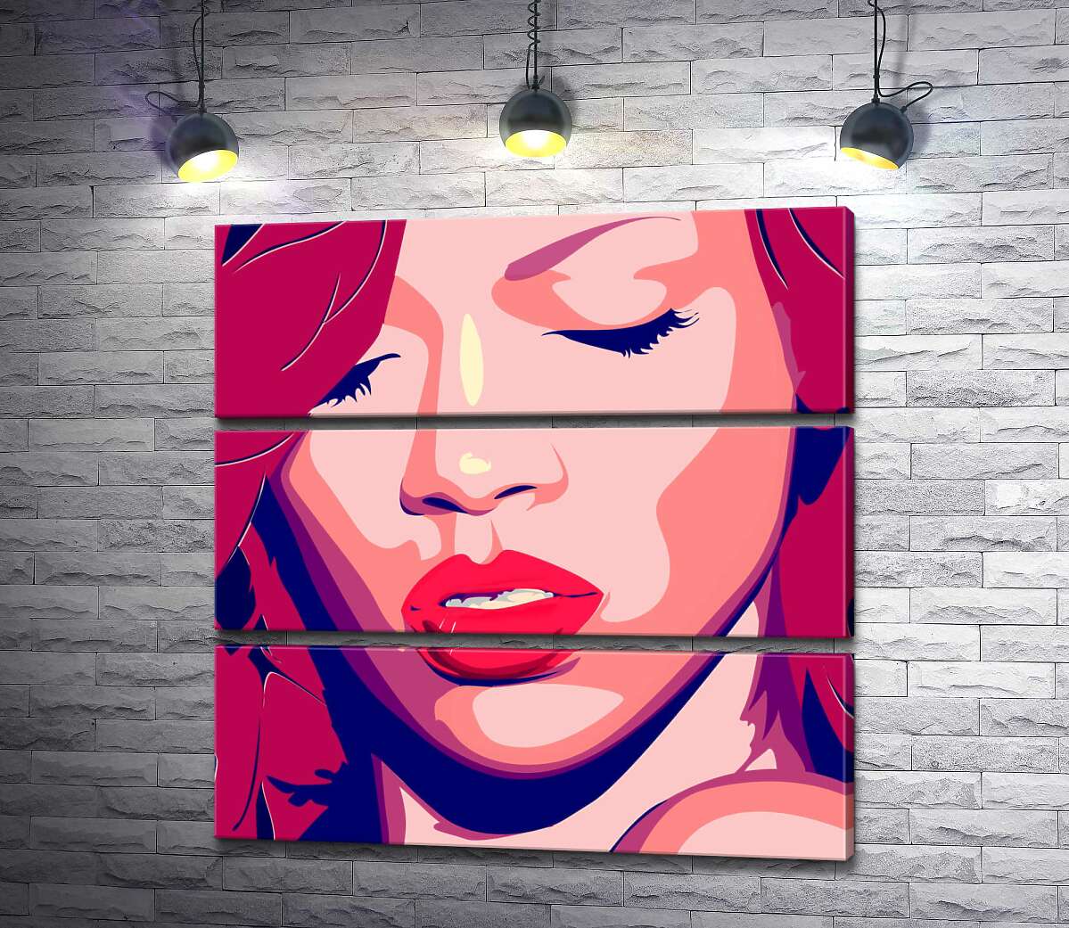 

Модульная картина ArtPoster Яркий портрет певицы Рианны 100x102 см Модуль №13