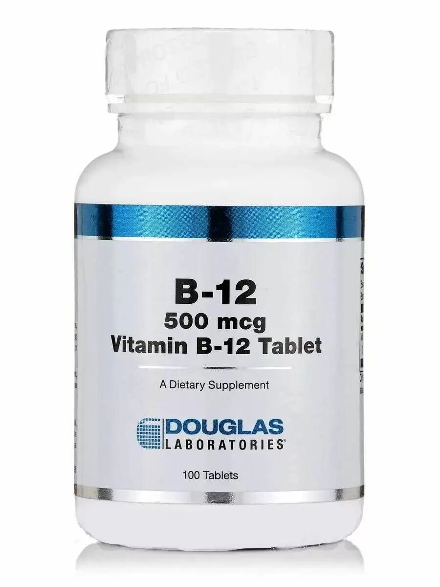 

Вітамін В-12 500 мг Vitamin B-12 500 mcg Douglas Laboratories 100 таблеток (DOU056)